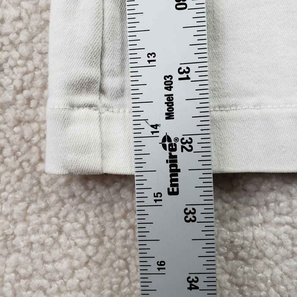 Spanx Flare Jeans Women Large White High Rise Stretch Shaping Bohemian